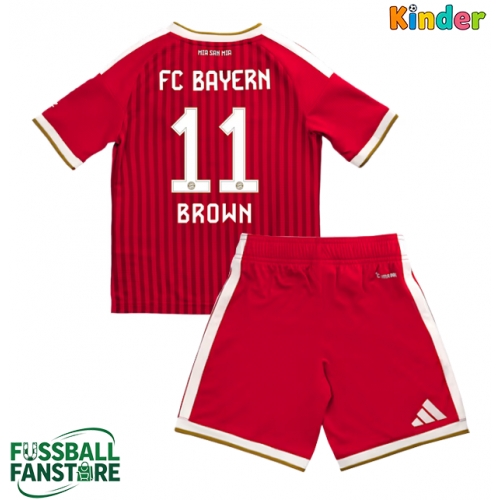 Bayern Munich Nathaniel Brown #11 Replik Heimtrikot Kinder 2026-27 Kurzarm (+ Kurze Hosen)